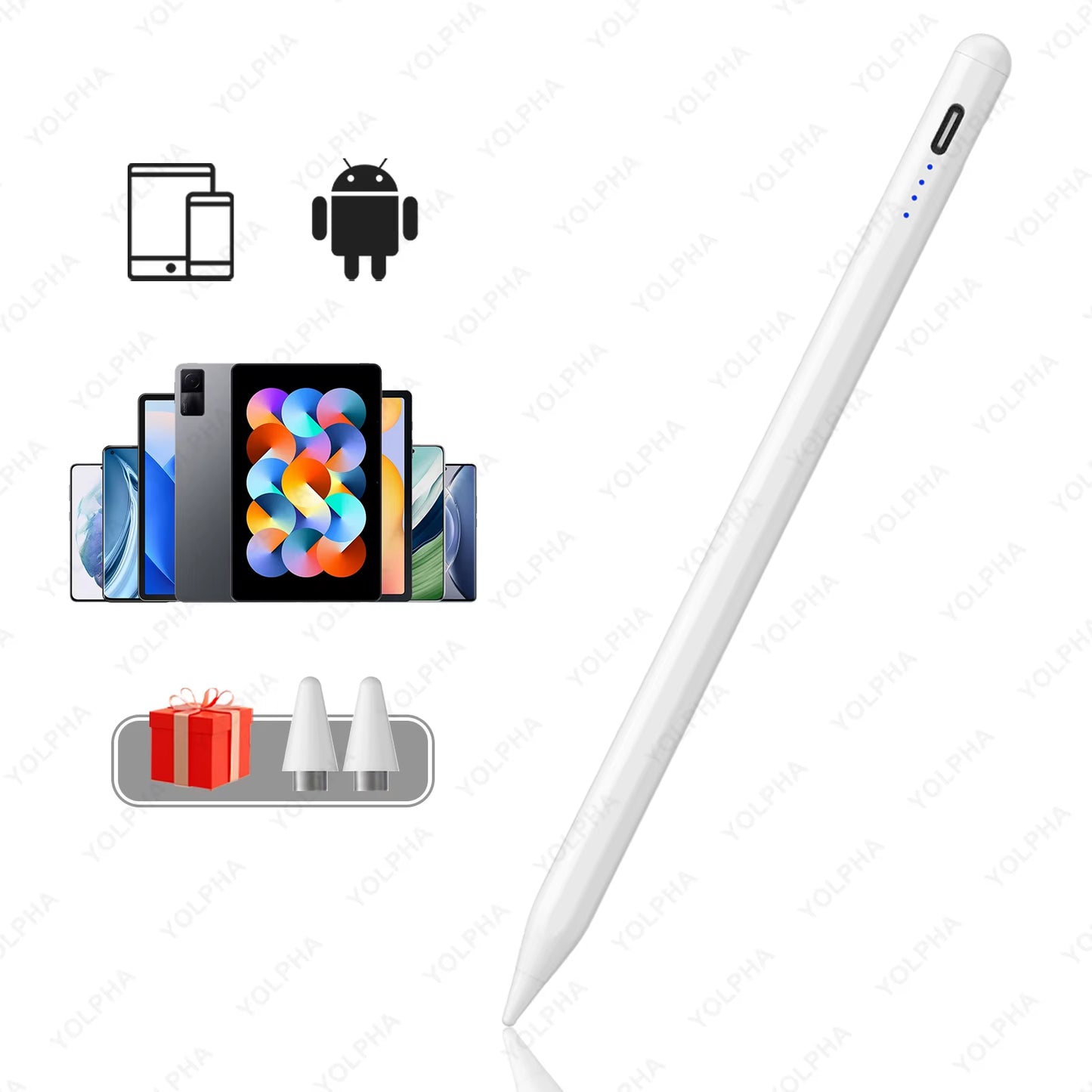 Universal Capacitive Stylus Pen for Android Tablets and Smartphones, Compatible with iPhone, XIAOMI, HUAWEI, and Samsung Devices