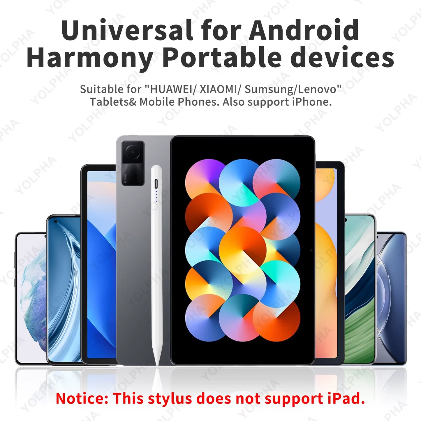 Universal Capacitive Stylus Pen for Android Tablets and Smartphones, Compatible with iPhone, XIAOMI, HUAWEI, and Samsung Devices