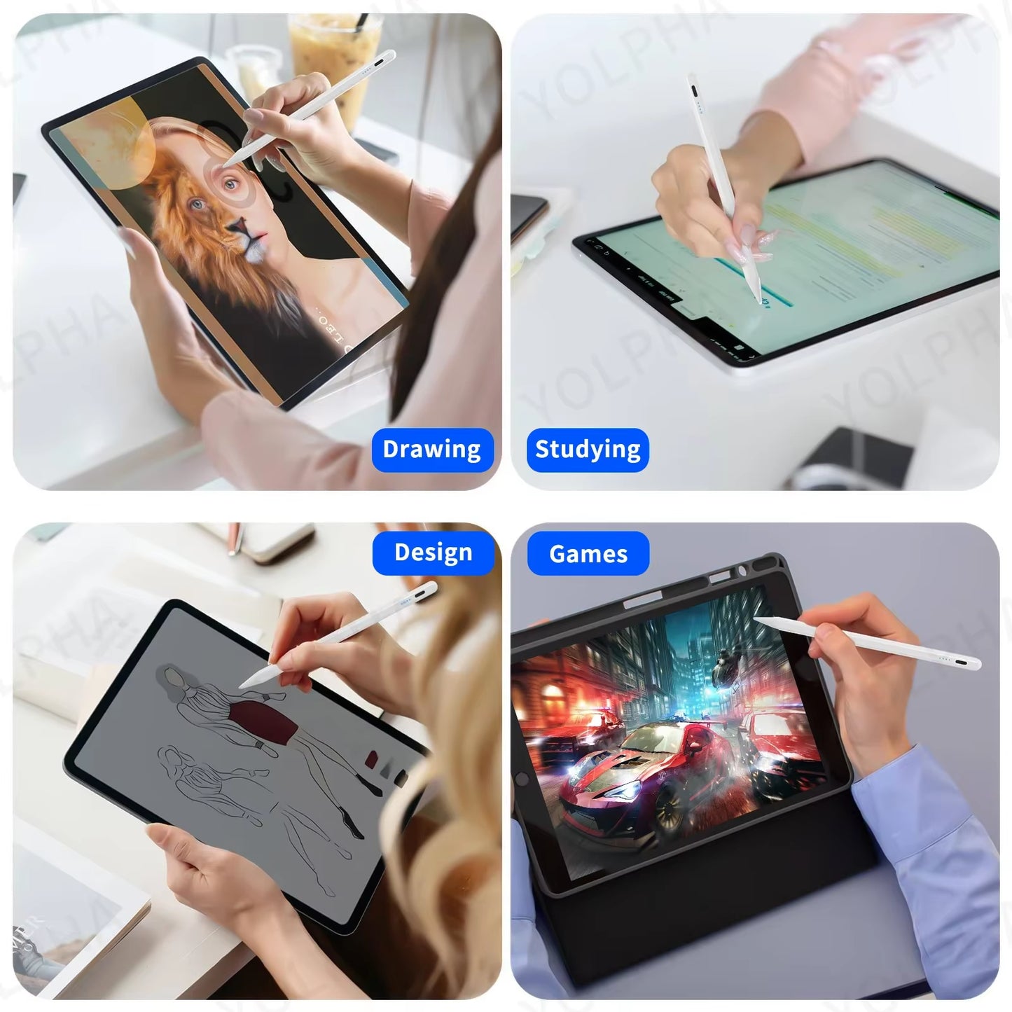 Universal Capacitive Stylus Pen for Android Tablets and Smartphones, Compatible with iPhone, XIAOMI, HUAWEI, and Samsung Devices